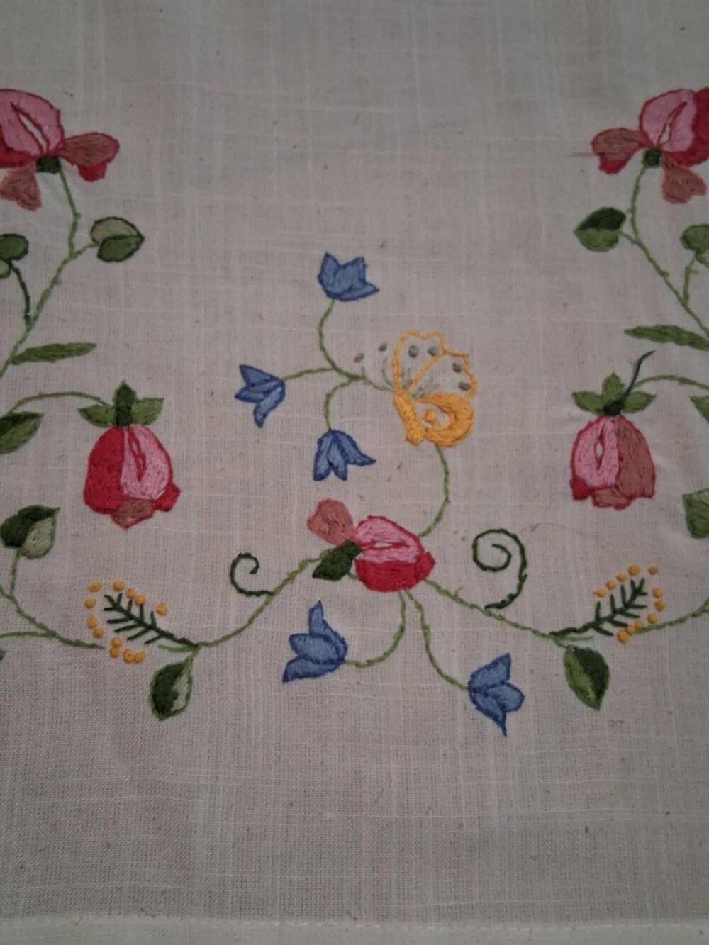 Embroidered Floral Table Runner - Picture 3 of 7